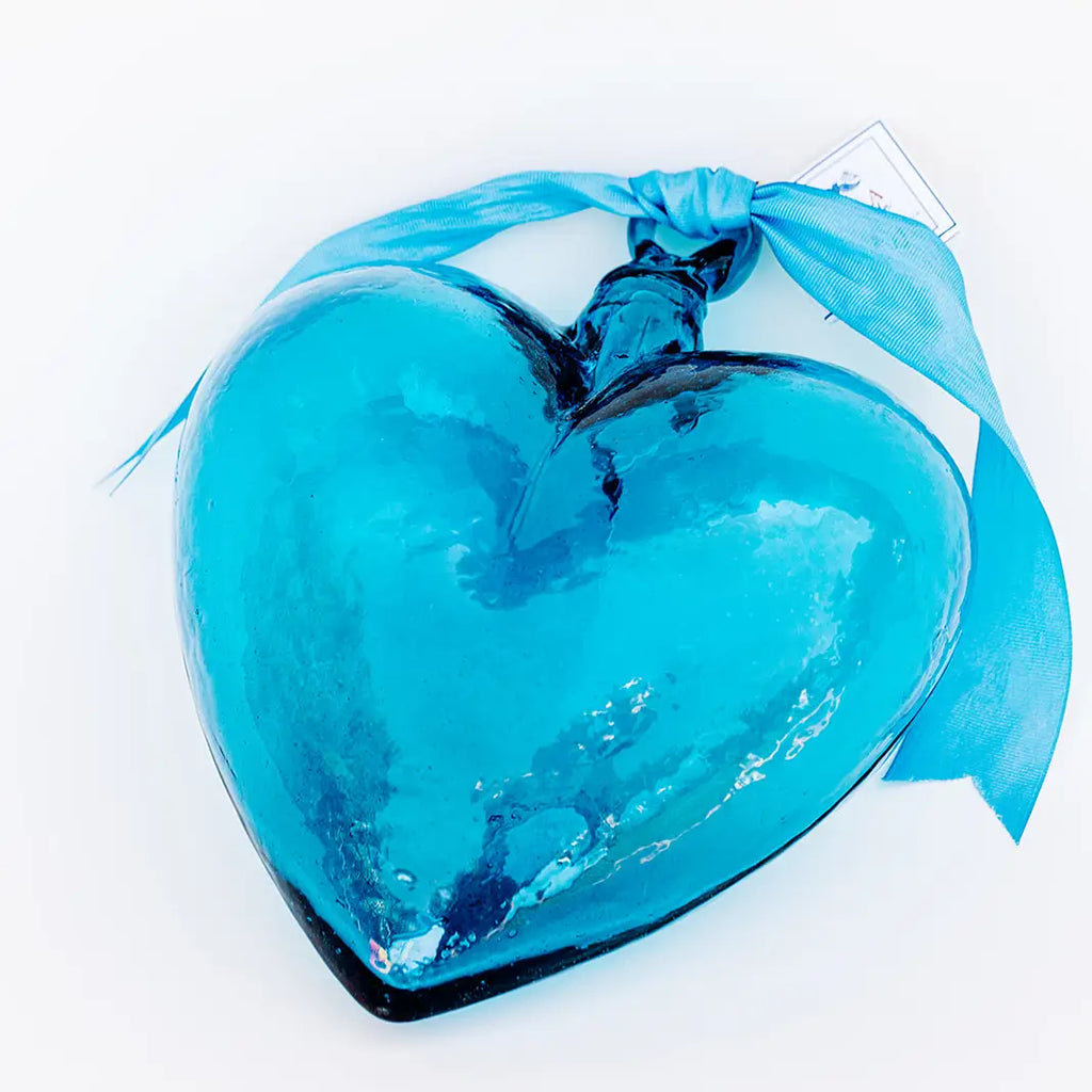 Aqua Glass Heart