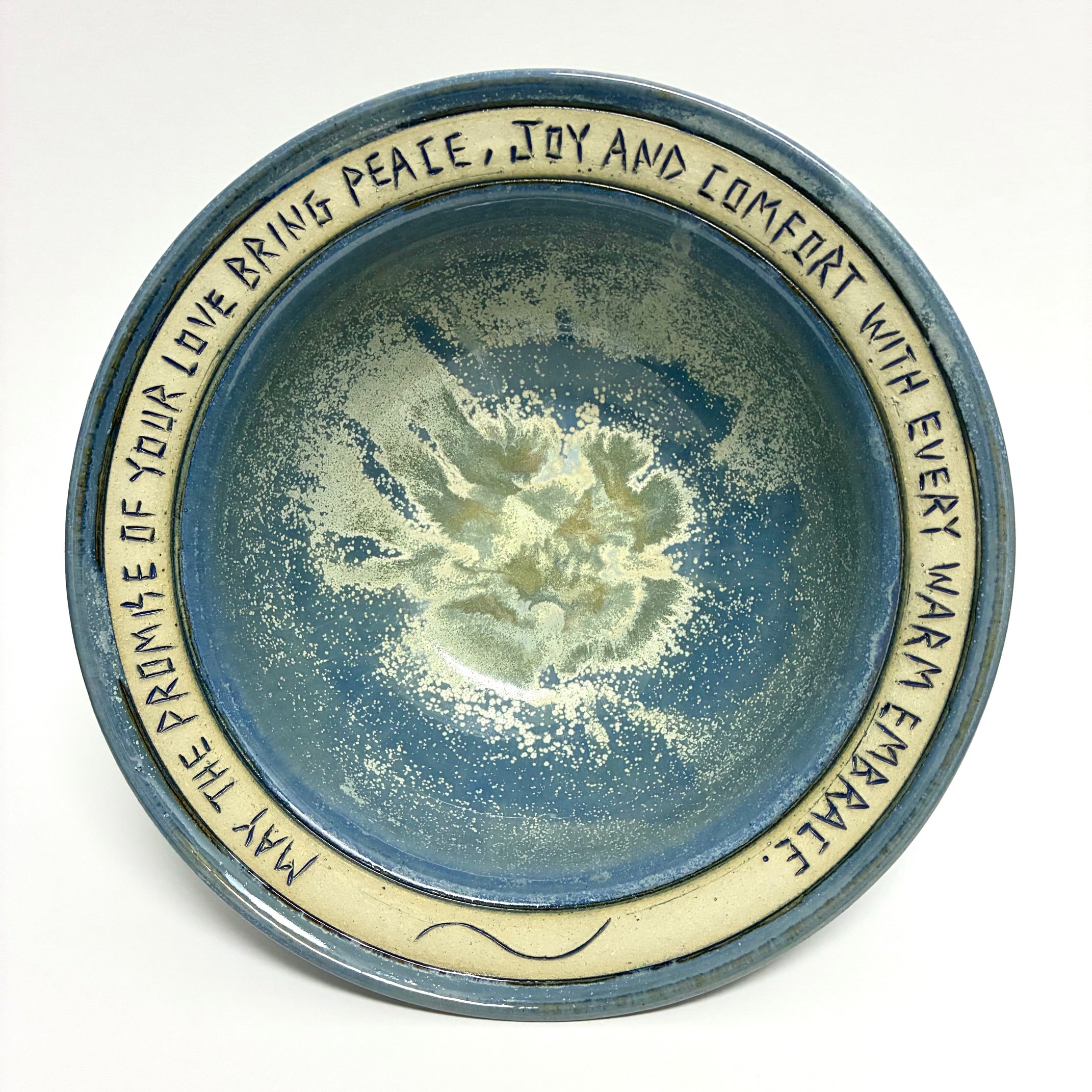 Blessing Bowl  MAY THE PROMISE OF YOUR LOVE BRING PEACE, JOY AND COMFORT WITH EVERY WARM EMBRACE."