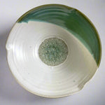 Pinched Stoneware Bowl 12" White Pearl