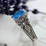 Blue Quartz Bee Ring size 8