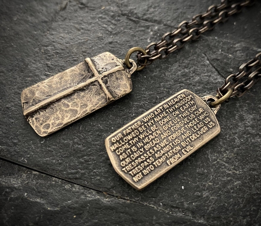 Bronze Lord’s Prayer Necklace