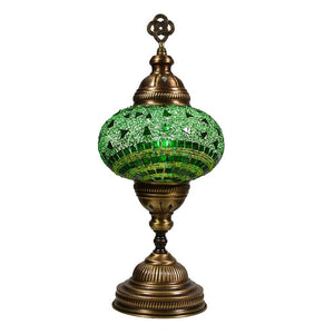 Boho Table Lamp Color Green Mosaic