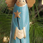 Carved Wood Angel Ornament