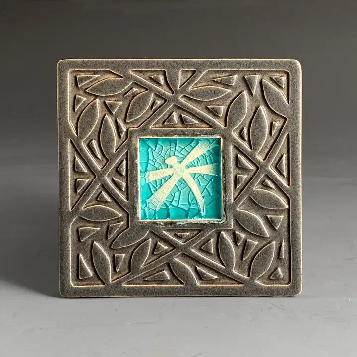 Dragonfly w/ Border Coaster Tile