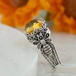 Citrine Bee Ring
