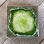 Stoneware Glass Accent Coaster Set of Two