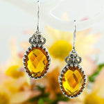 Heart Design Citrine Earrings