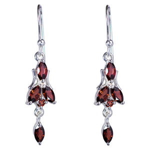 Garnet Waterfall Earrings