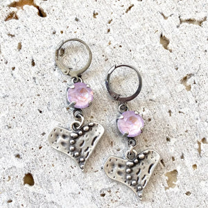 Crystal Heart Earrings