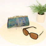 Eyeglass / Cosmetic Case Brocade Design