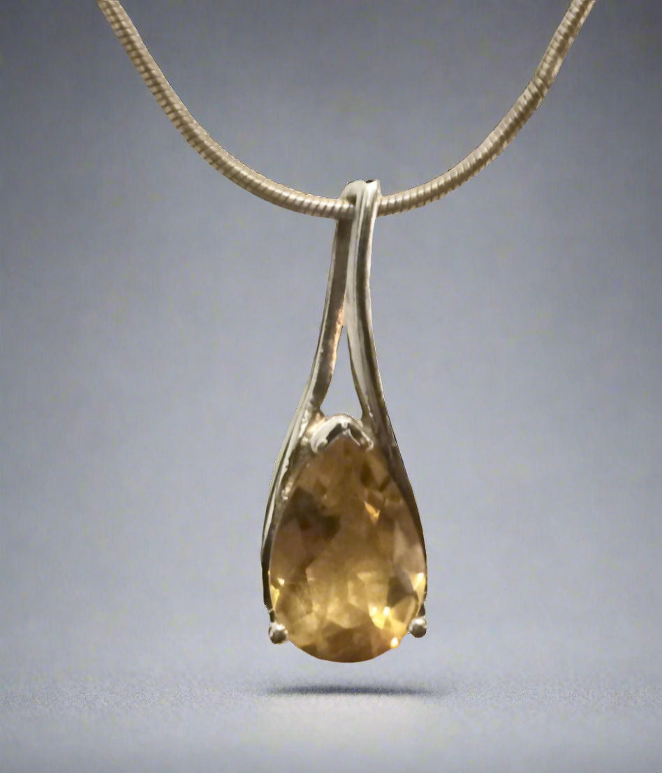 Citrine Raindrop Pendant