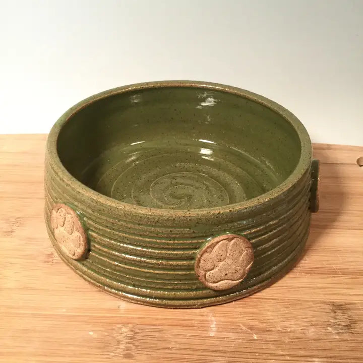 Stoneware Pet Bowl Medium Paw
