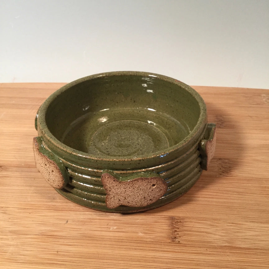 Stoneware Pet Bowl X Small Fish Design