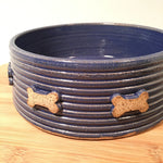 Stoneware Pet Bowl Medium Bones Design