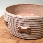 Stoneware Pet Bowl Medium Bones Design