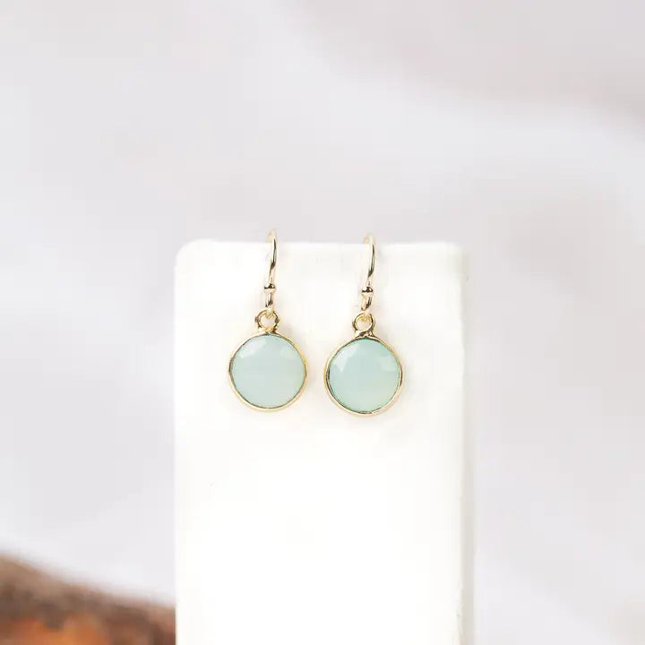 Facetted Chalcedony Earrings