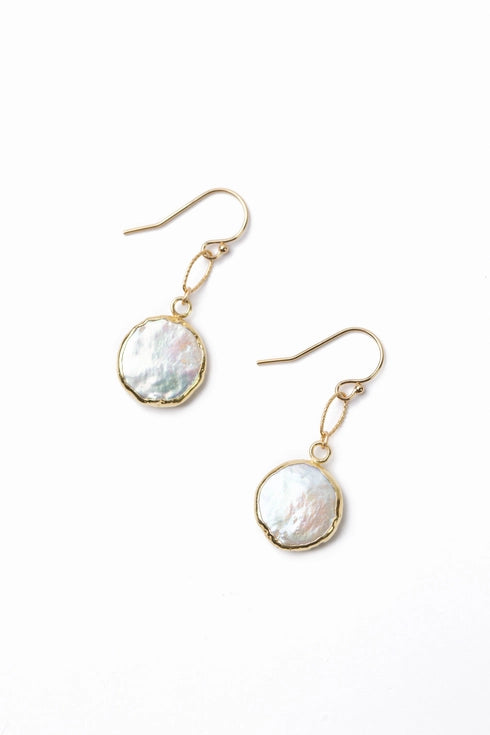 Coin Pearl Earrings