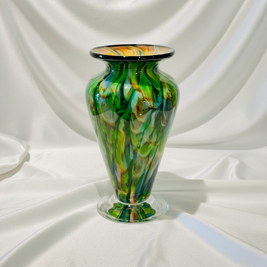 Art Glass Vase - Small Teal 6.5"