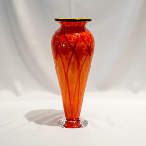 Art Glass Vase - XL Vase Burnt Diamond 13.75"