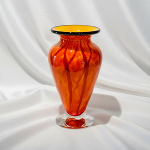 Art Glass Vase - Small Vase Burnt Diamond 6.5"