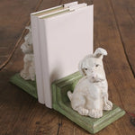 White Puppy Bookends