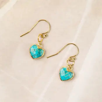 Turquoise Heart Earrings