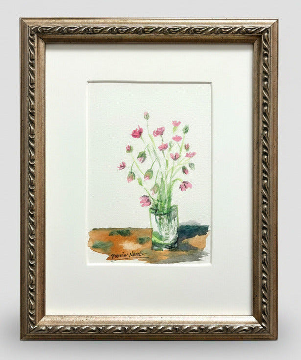 "Rose Campion" Original Watercolor Painting by Francia Nance