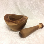 Rustic Olive Wood  Mortar & Pestle