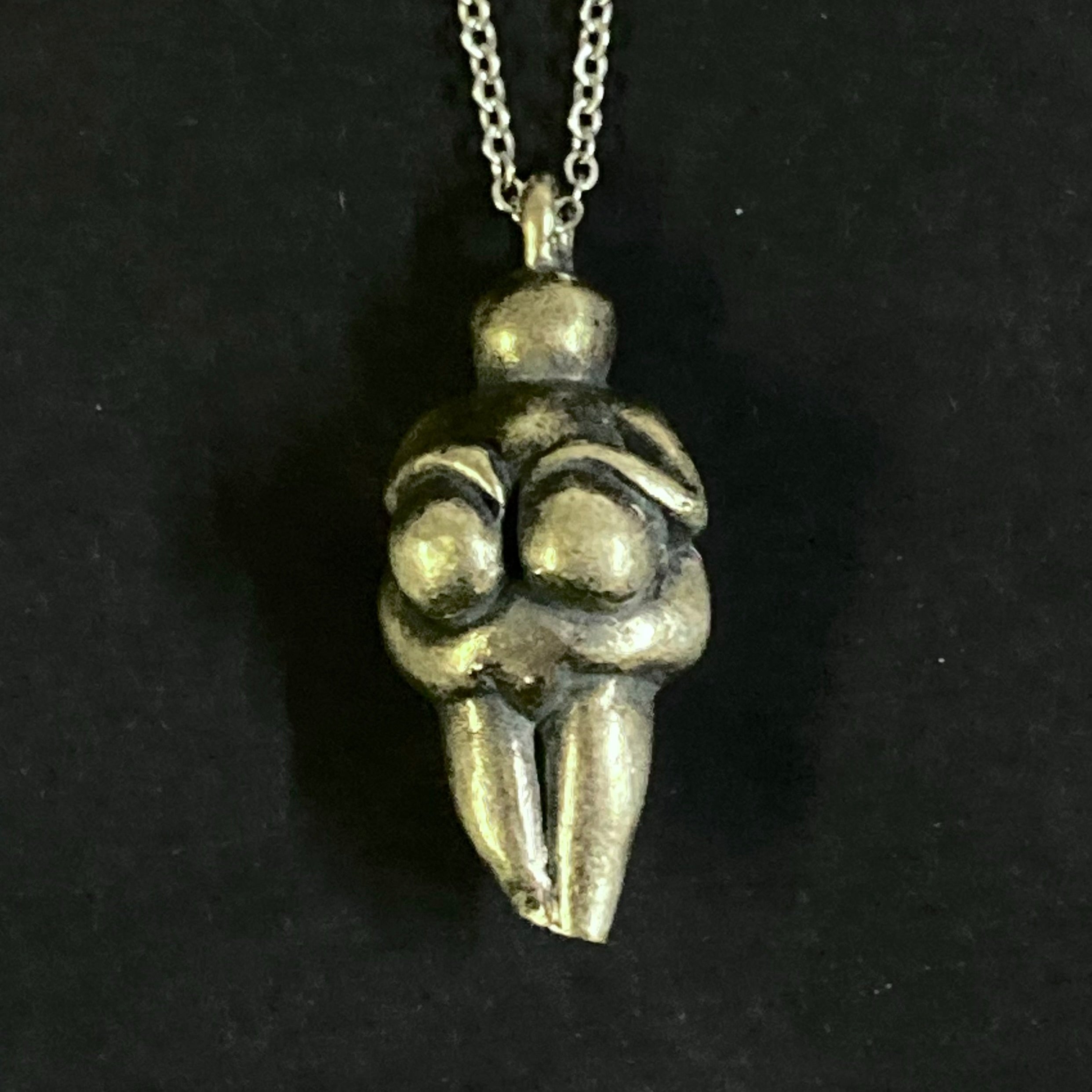 Silver Venus of Willendorf Pendant