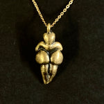 Gold Venus of Willendorf Pendant