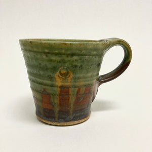 David Voll Stoneware Mug Rust/Green