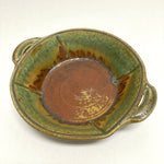 David Voll Stoneware Large Baker Rust/Green