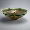 David Voll Stoneware Fluted Bowl Rust/Green