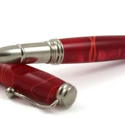 Indigo Roller Ball  Pen Red and Yellow Filet