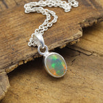 Oval Opal Necklace