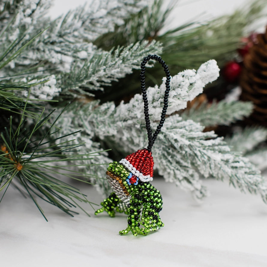 Santa Frog Ornament