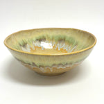 Lopsided Square Glass Accent Stoneware Bowl 10" Sunflower
