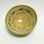 Lopsided Square Glass Accent Stoneware Bowl 10" Sunflower