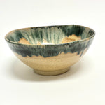 Lopsided Square Glass Accent Stoneware Bowl 8" Honeybee
