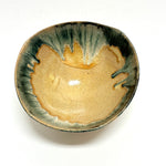 Lopsided Square Glass Accent Stoneware Bowl 8" Honeybee