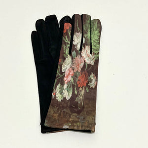 Renoir Flowers Black Gloves L