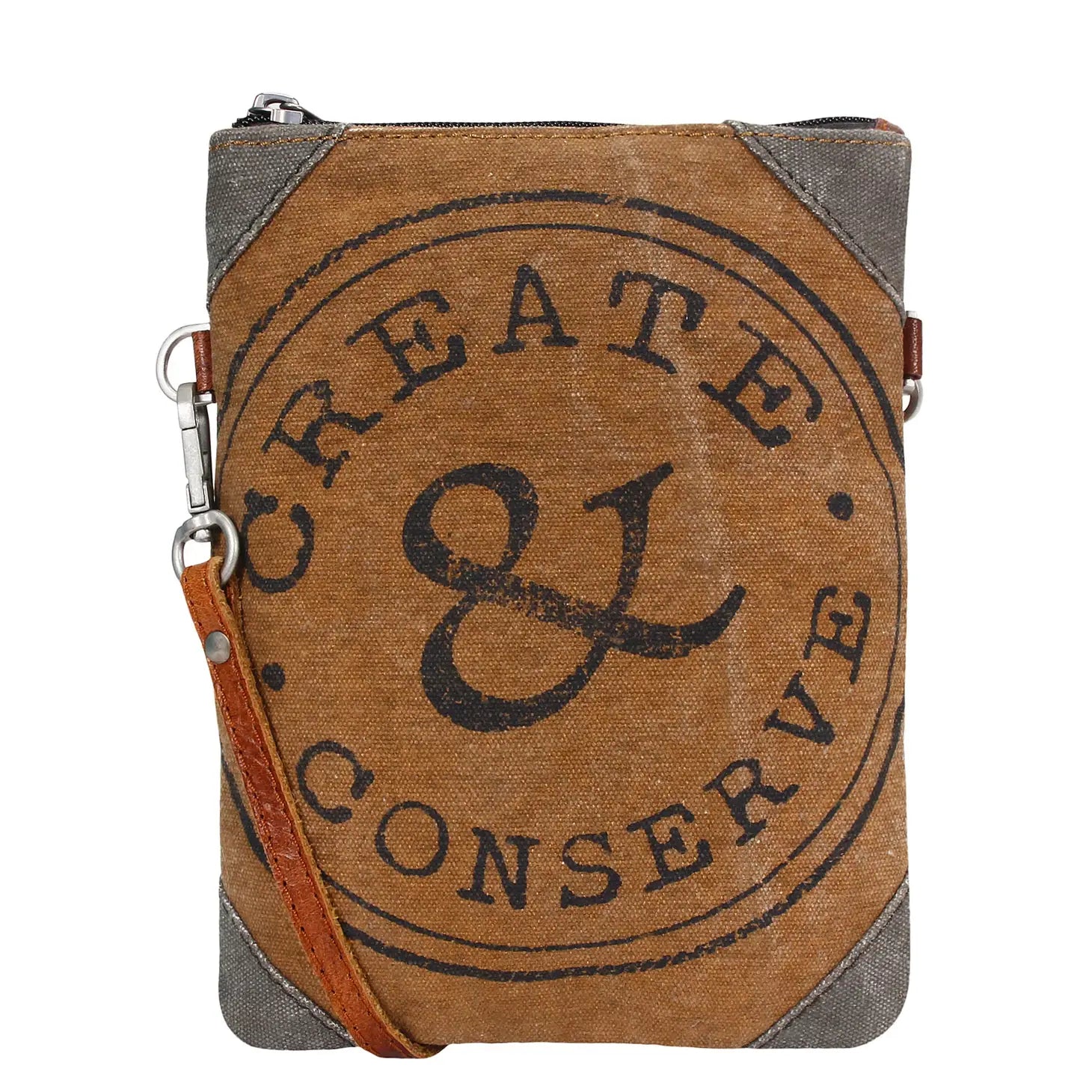 Create and Conserve Canvas Small Crossbody