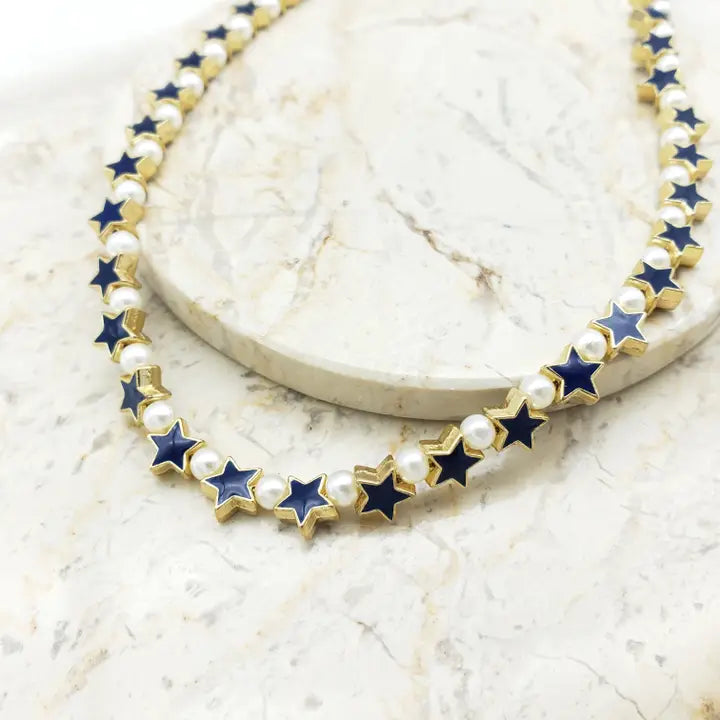 Star & Pearl Necklace