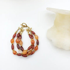 Triple Strand Agate Bracelet