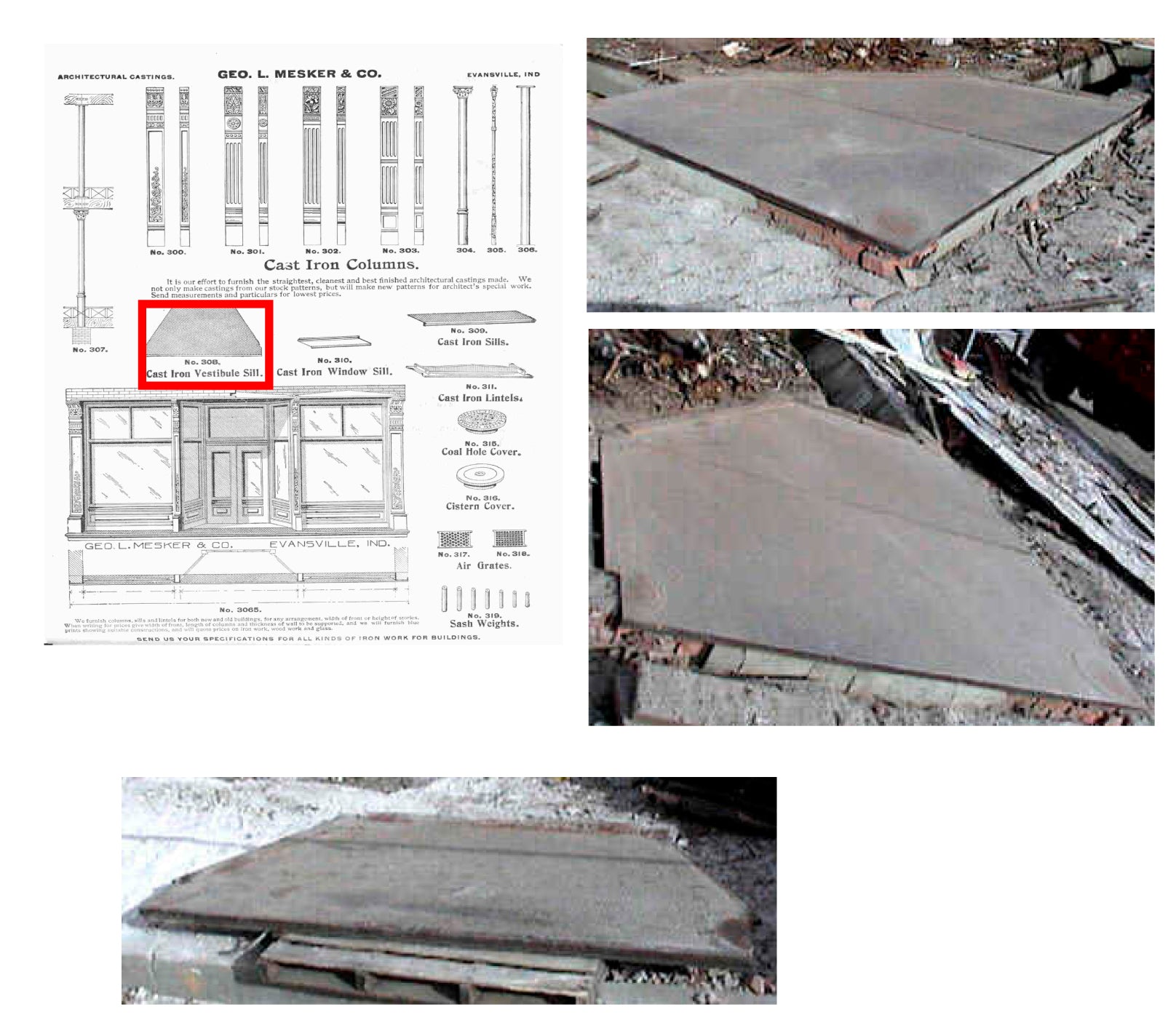 George Mesker Cast Iron Vestibule Plates