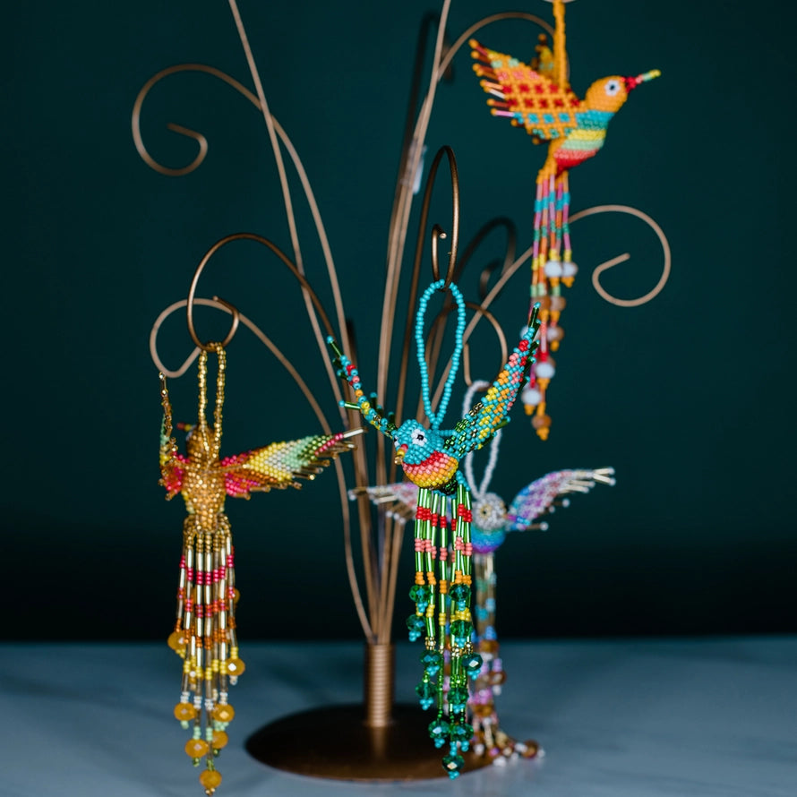 Beaded Hummingbird Ornament