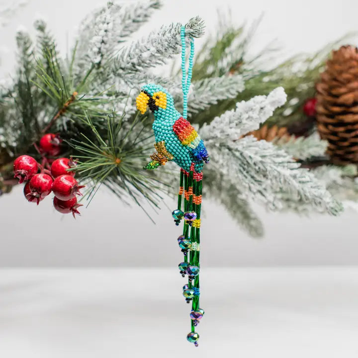 Beaded Parrot Ornament