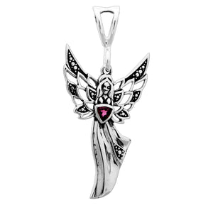 Garnet Angel Pendant