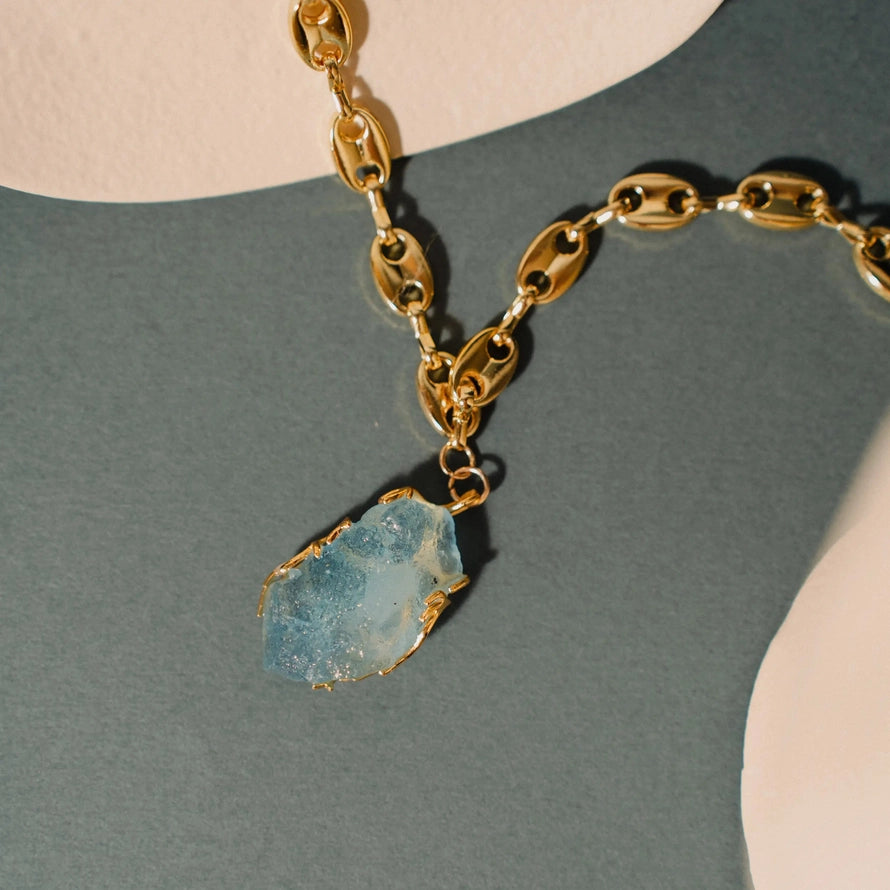 Aquamarine Stone Necklace