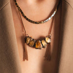 Bronze Citrine Organic Necklace